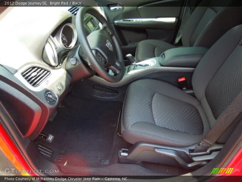 Bright Red / Black 2012 Dodge Journey SE