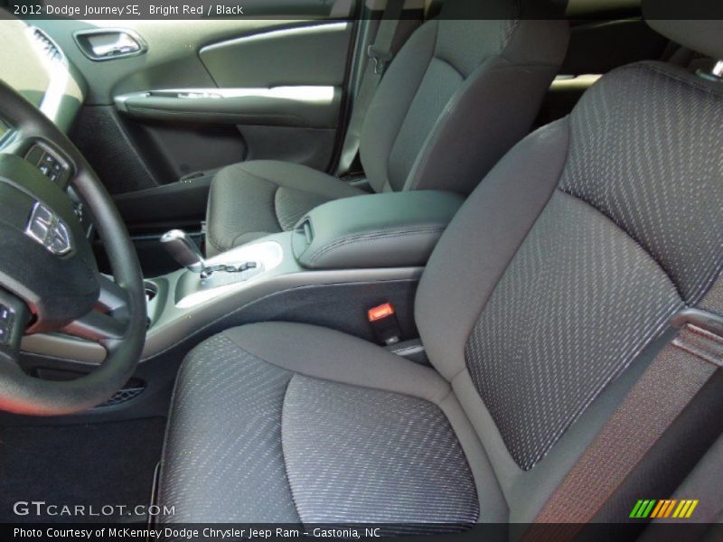 Bright Red / Black 2012 Dodge Journey SE