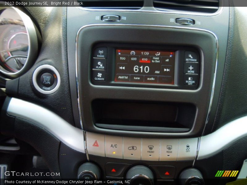 Bright Red / Black 2012 Dodge Journey SE