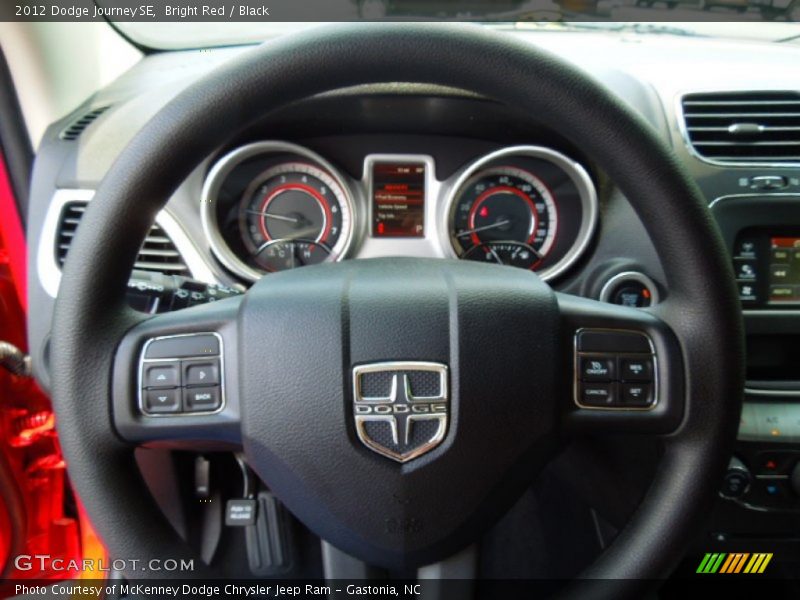 Bright Red / Black 2012 Dodge Journey SE