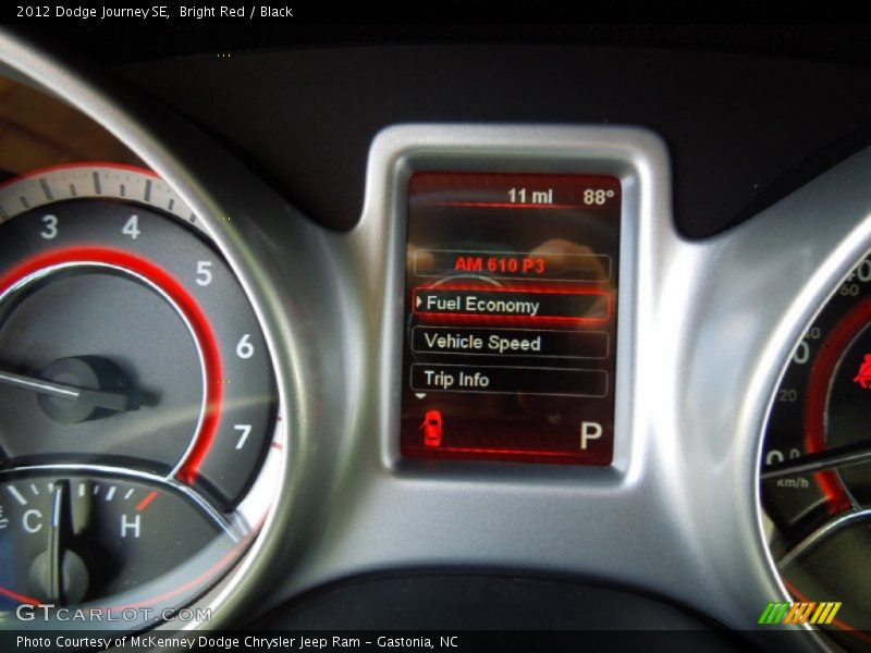 Bright Red / Black 2012 Dodge Journey SE