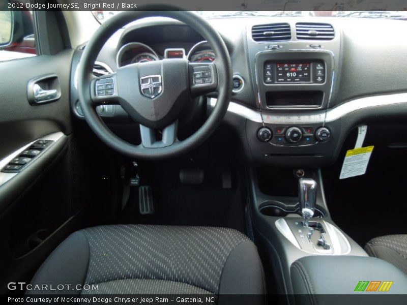 Bright Red / Black 2012 Dodge Journey SE