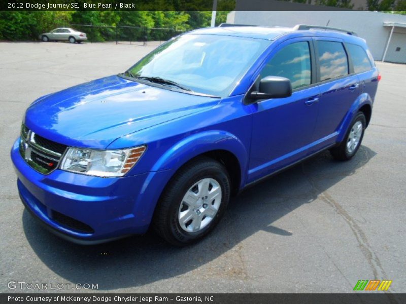 Blue Pearl / Black 2012 Dodge Journey SE
