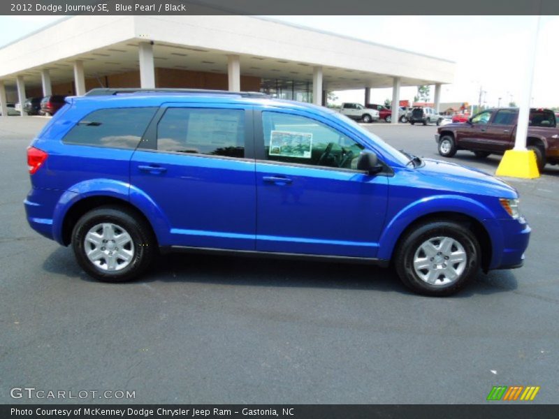 Blue Pearl / Black 2012 Dodge Journey SE