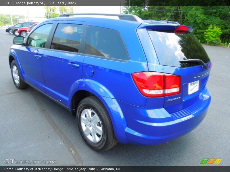 Blue Pearl / Black 2012 Dodge Journey SE