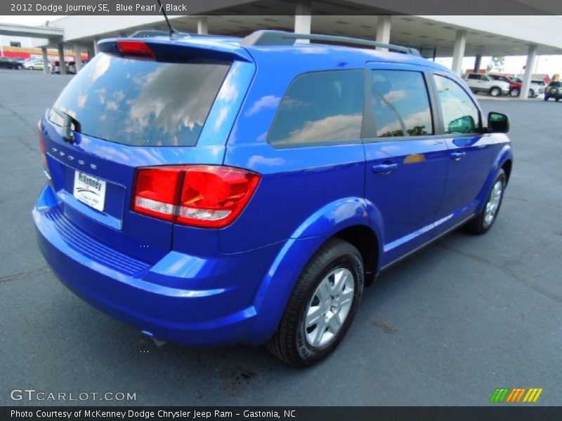 Blue Pearl / Black 2012 Dodge Journey SE