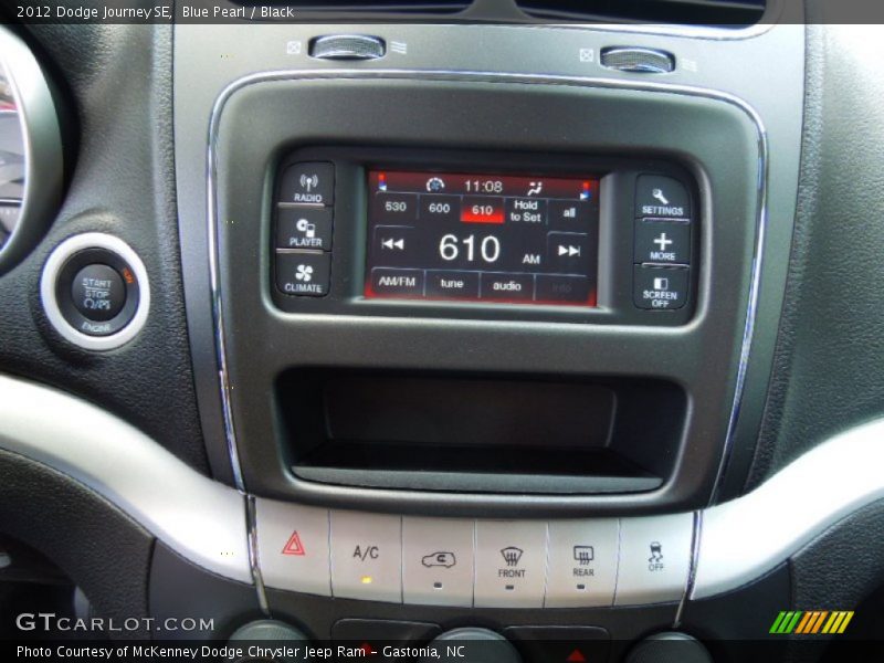 Blue Pearl / Black 2012 Dodge Journey SE