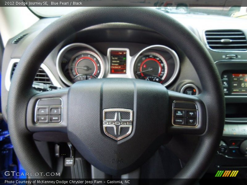 Blue Pearl / Black 2012 Dodge Journey SE