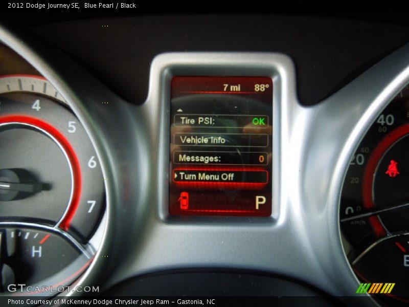 Blue Pearl / Black 2012 Dodge Journey SE