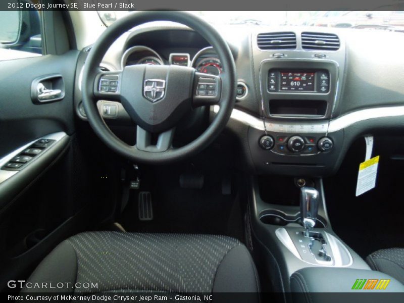 Blue Pearl / Black 2012 Dodge Journey SE