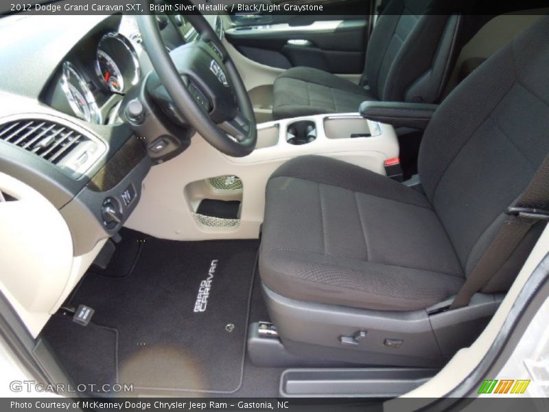 Bright Silver Metallic / Black/Light Graystone 2012 Dodge Grand Caravan SXT