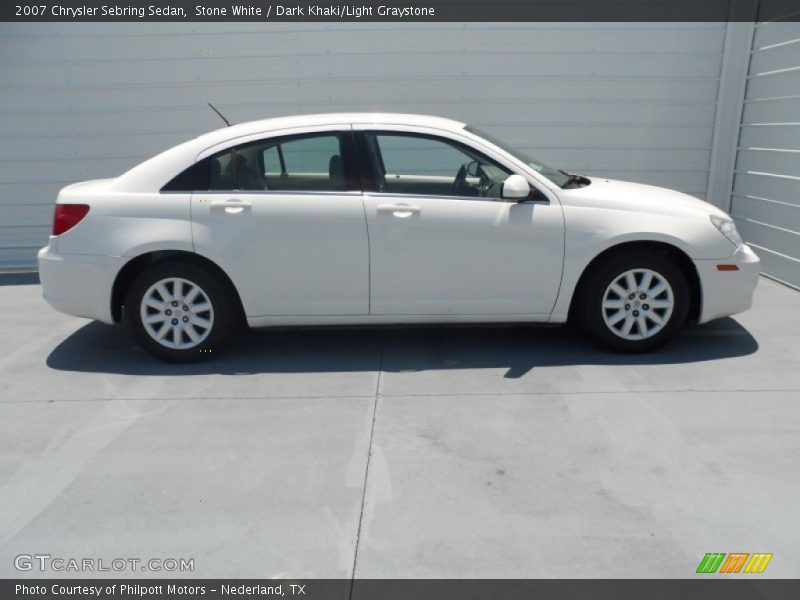 Stone White / Dark Khaki/Light Graystone 2007 Chrysler Sebring Sedan