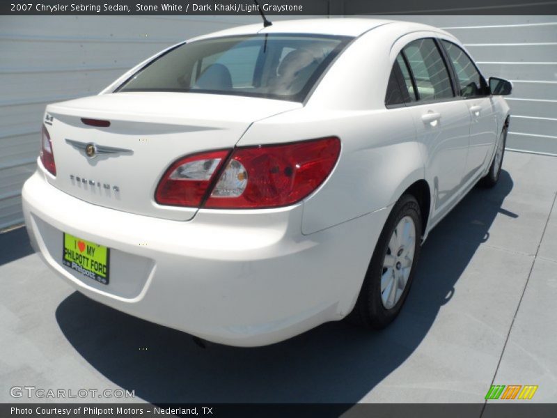 Stone White / Dark Khaki/Light Graystone 2007 Chrysler Sebring Sedan