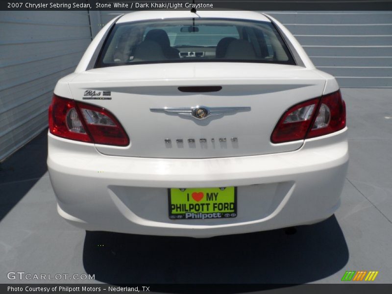 Stone White / Dark Khaki/Light Graystone 2007 Chrysler Sebring Sedan