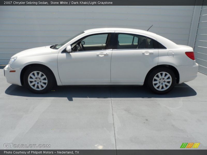 Stone White / Dark Khaki/Light Graystone 2007 Chrysler Sebring Sedan
