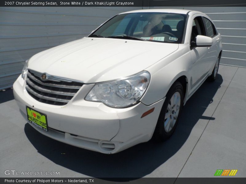 Stone White / Dark Khaki/Light Graystone 2007 Chrysler Sebring Sedan