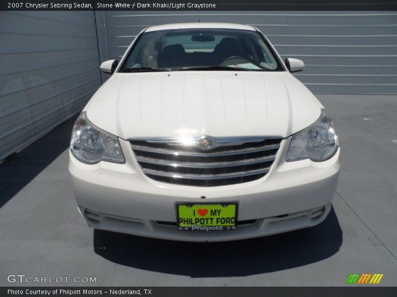 Stone White / Dark Khaki/Light Graystone 2007 Chrysler Sebring Sedan