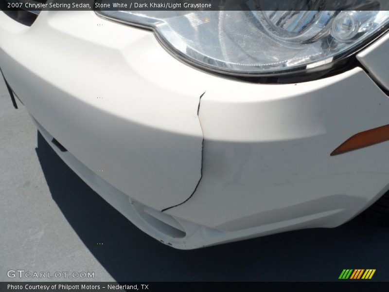 Stone White / Dark Khaki/Light Graystone 2007 Chrysler Sebring Sedan
