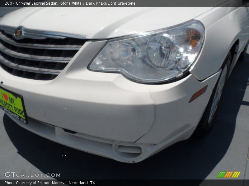 Stone White / Dark Khaki/Light Graystone 2007 Chrysler Sebring Sedan