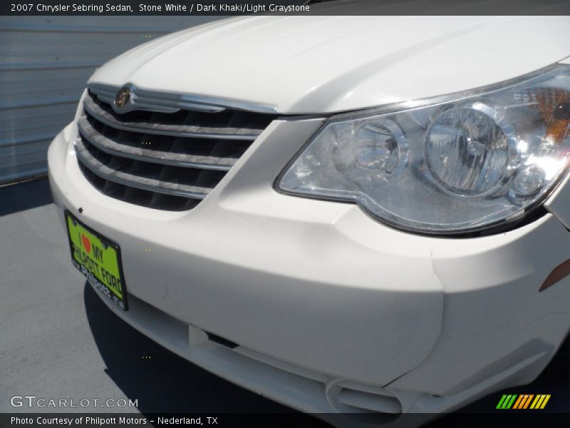 Stone White / Dark Khaki/Light Graystone 2007 Chrysler Sebring Sedan