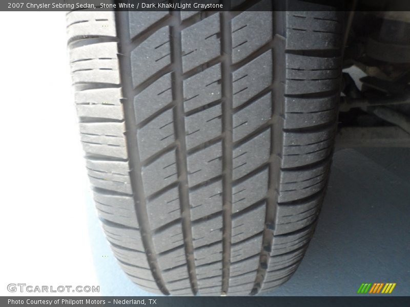 Stone White / Dark Khaki/Light Graystone 2007 Chrysler Sebring Sedan