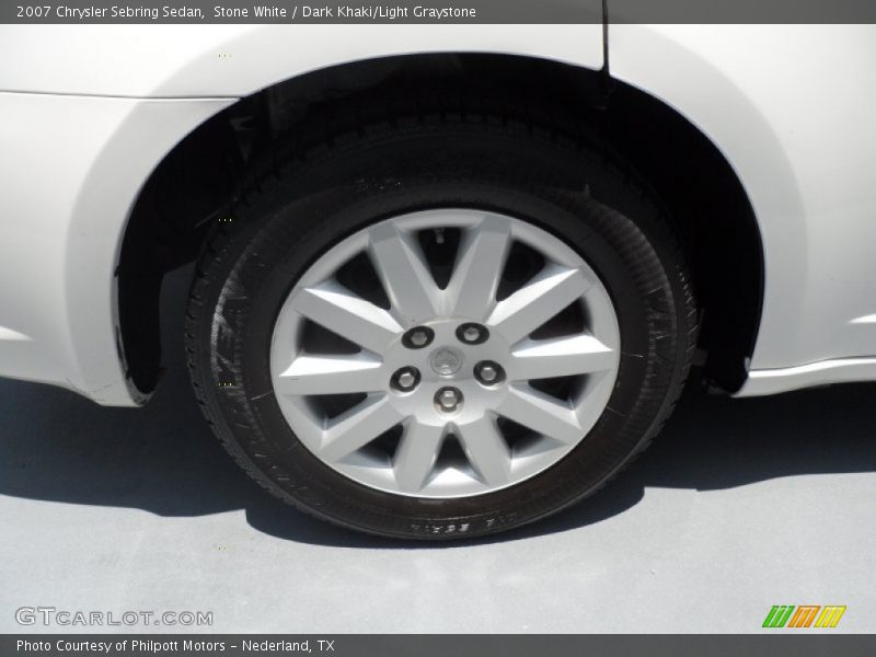 Stone White / Dark Khaki/Light Graystone 2007 Chrysler Sebring Sedan