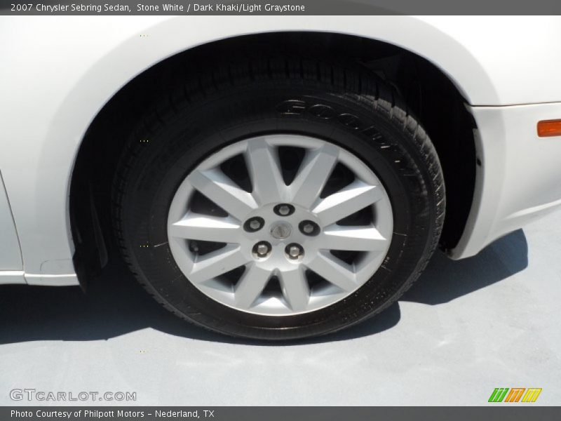 Stone White / Dark Khaki/Light Graystone 2007 Chrysler Sebring Sedan