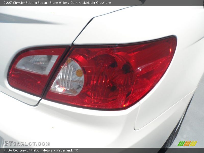 Stone White / Dark Khaki/Light Graystone 2007 Chrysler Sebring Sedan