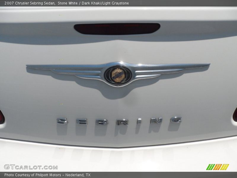 Stone White / Dark Khaki/Light Graystone 2007 Chrysler Sebring Sedan