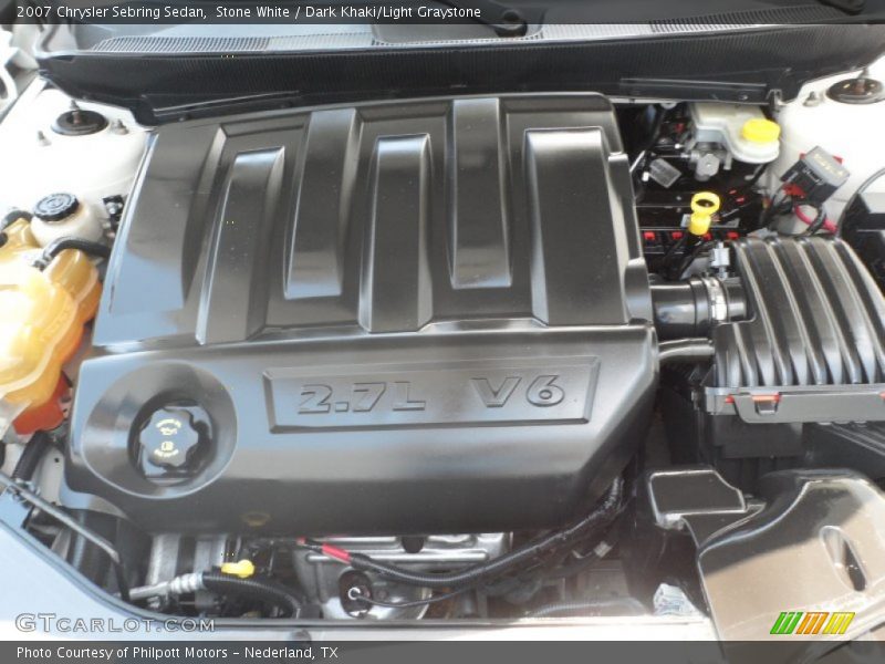 Stone White / Dark Khaki/Light Graystone 2007 Chrysler Sebring Sedan