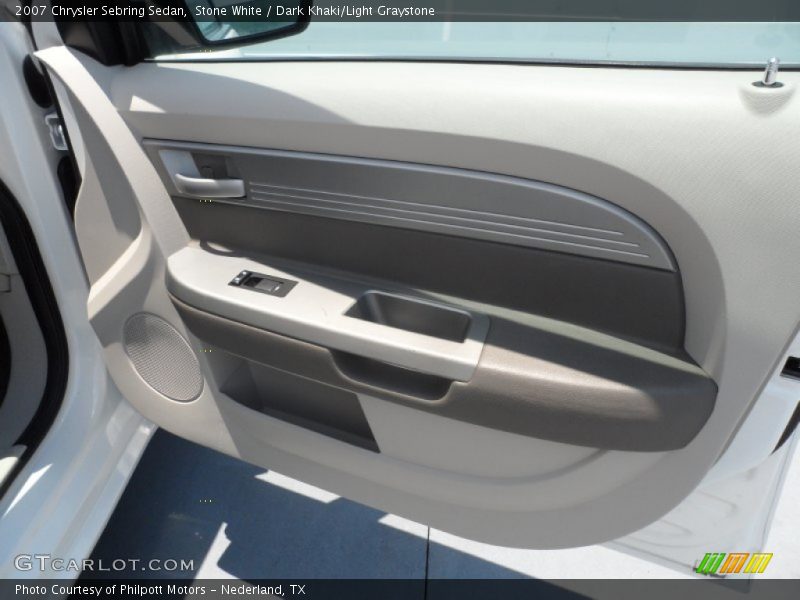 Stone White / Dark Khaki/Light Graystone 2007 Chrysler Sebring Sedan
