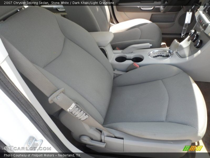 Stone White / Dark Khaki/Light Graystone 2007 Chrysler Sebring Sedan
