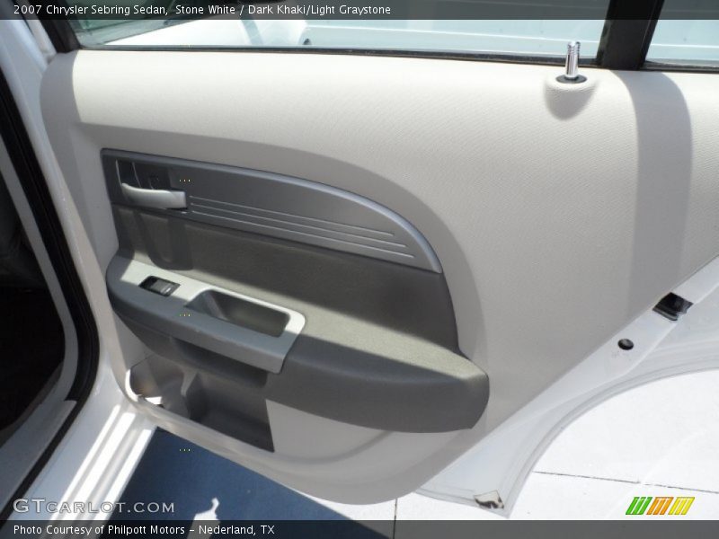 Stone White / Dark Khaki/Light Graystone 2007 Chrysler Sebring Sedan