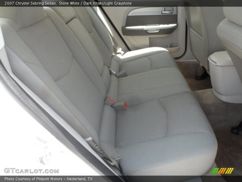 Stone White / Dark Khaki/Light Graystone 2007 Chrysler Sebring Sedan