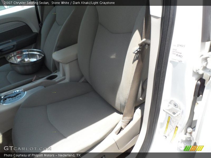 Stone White / Dark Khaki/Light Graystone 2007 Chrysler Sebring Sedan