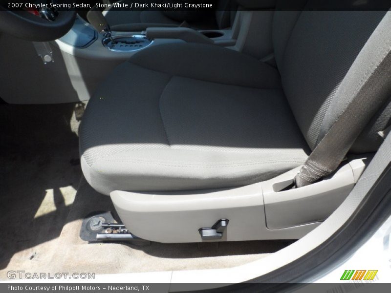 Stone White / Dark Khaki/Light Graystone 2007 Chrysler Sebring Sedan