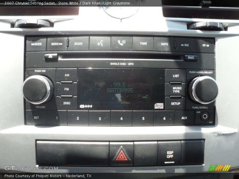 Stone White / Dark Khaki/Light Graystone 2007 Chrysler Sebring Sedan