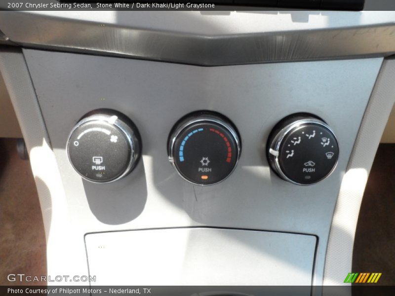 Stone White / Dark Khaki/Light Graystone 2007 Chrysler Sebring Sedan