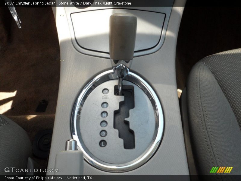 Stone White / Dark Khaki/Light Graystone 2007 Chrysler Sebring Sedan