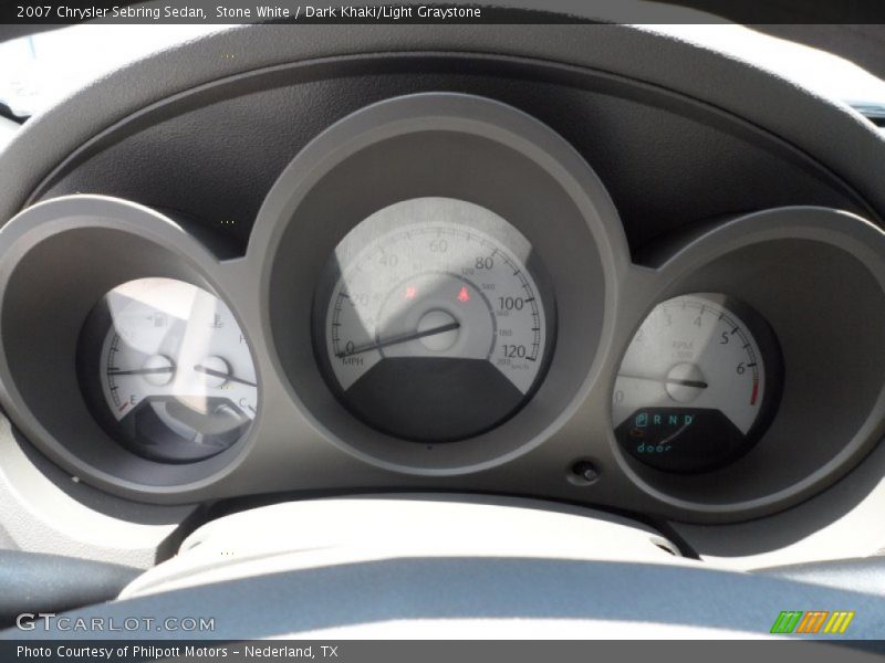 Stone White / Dark Khaki/Light Graystone 2007 Chrysler Sebring Sedan