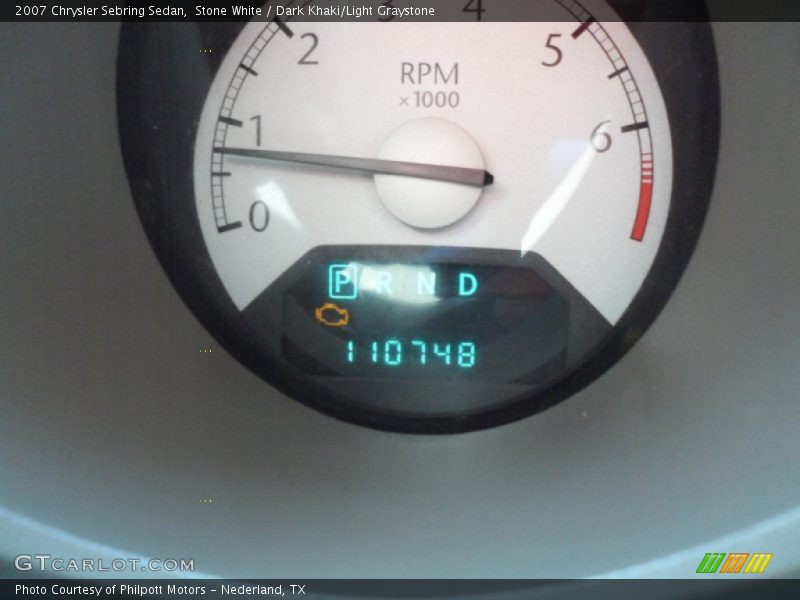 Stone White / Dark Khaki/Light Graystone 2007 Chrysler Sebring Sedan