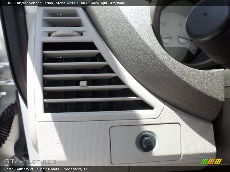 Stone White / Dark Khaki/Light Graystone 2007 Chrysler Sebring Sedan