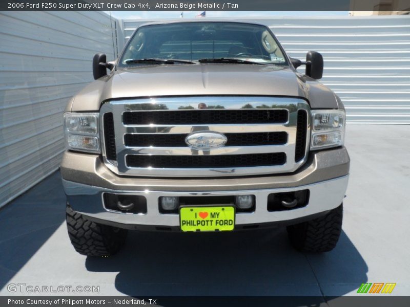 Arizona Beige Metallic / Tan 2006 Ford F250 Super Duty XLT Crew Cab 4x4