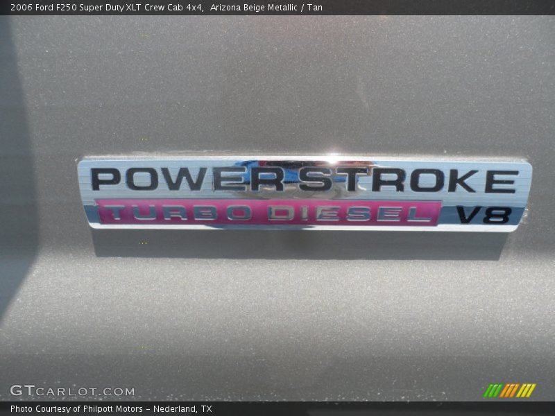 Arizona Beige Metallic / Tan 2006 Ford F250 Super Duty XLT Crew Cab 4x4