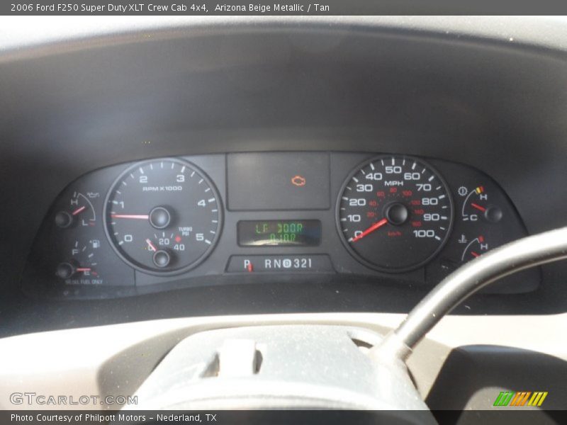 Arizona Beige Metallic / Tan 2006 Ford F250 Super Duty XLT Crew Cab 4x4