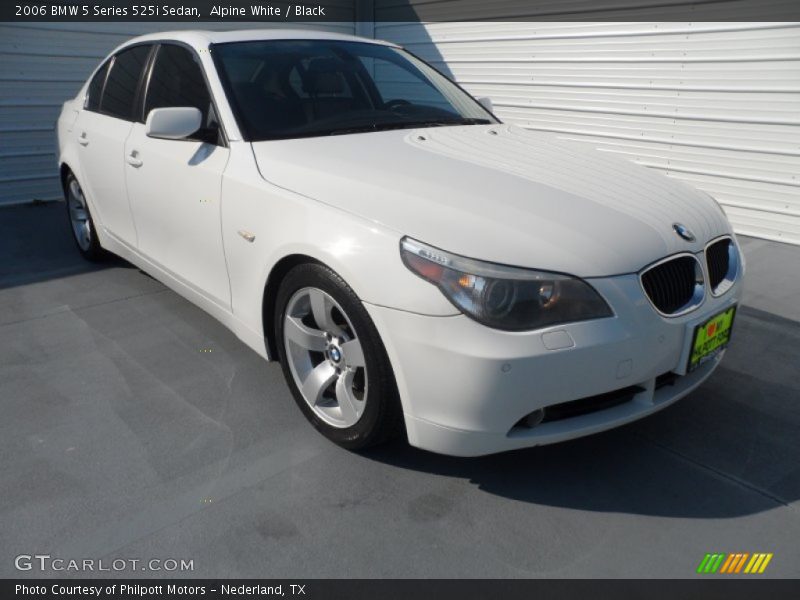 Alpine White / Black 2006 BMW 5 Series 525i Sedan