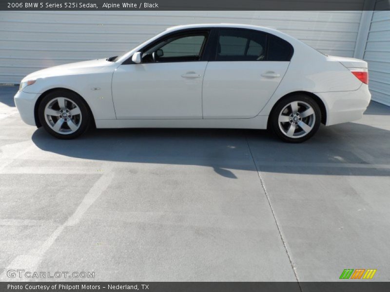 Alpine White / Black 2006 BMW 5 Series 525i Sedan