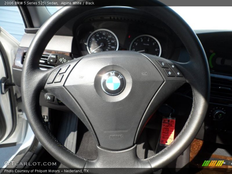 Alpine White / Black 2006 BMW 5 Series 525i Sedan