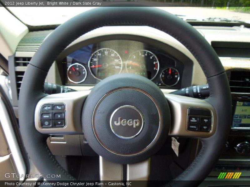 Bright White / Dark Slate Gray 2012 Jeep Liberty Jet