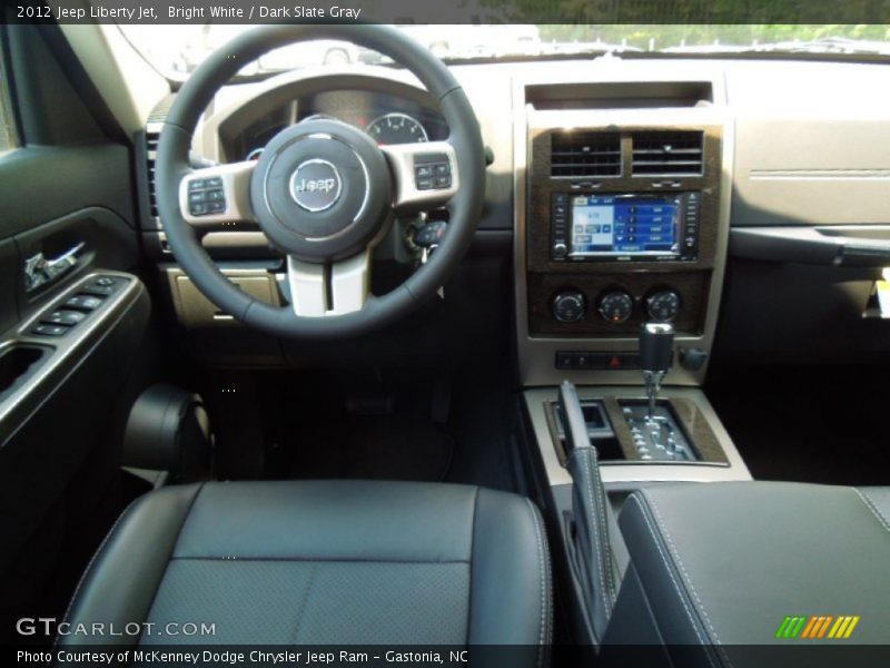 Bright White / Dark Slate Gray 2012 Jeep Liberty Jet